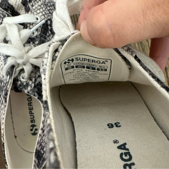 Superga Snakeskin Platform Sneakers size 6 - Picture 7 of 7